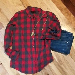Banana Republic Flannel Plaid Button Up